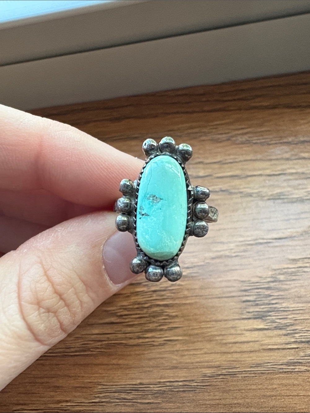 Sterling Silver Turquoise Oval Ring
